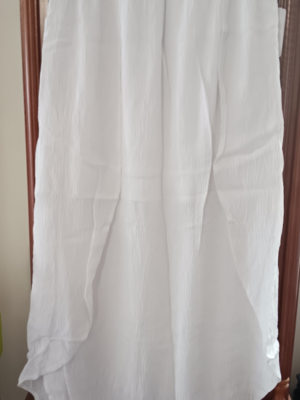 Joe Benbasset White Crinkle Maxi Skirt